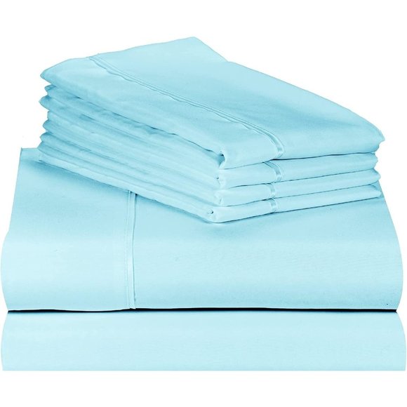 New 6 PC Hotel Soft Sheet Deep Set  Pockets 18" Eco Friendly Wrinkle Fr… - Picture 7 of 8